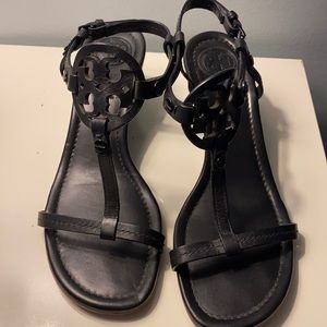 COPY - Black Tory Burch Wedge Sandals